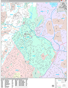 White Plains  Wall Map Premium Style